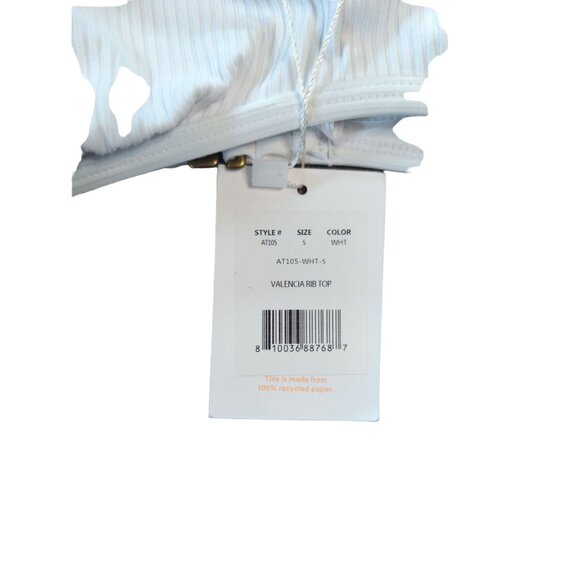 Andie Swim The Valencia Rib Top White Size Small - Picture 7 of 11